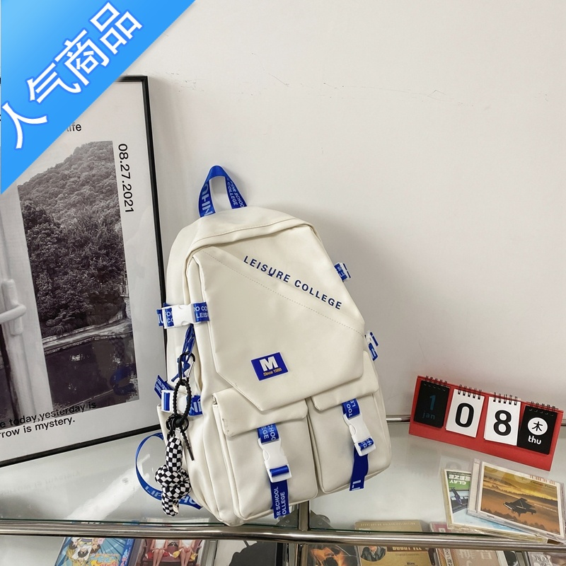 封后书包男韩版高中原宿ulzzang大学生大容量ins潮双肩包初中女背包学生书包