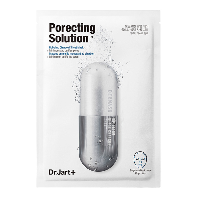 Dr.Jart+/蒂佳婷面膜 毛孔平衡泡泡面膜 黑炭面膜 清洁肌肤28g*5片/盒控油平衡;收缩毛孔;修护面贴膜正品保证