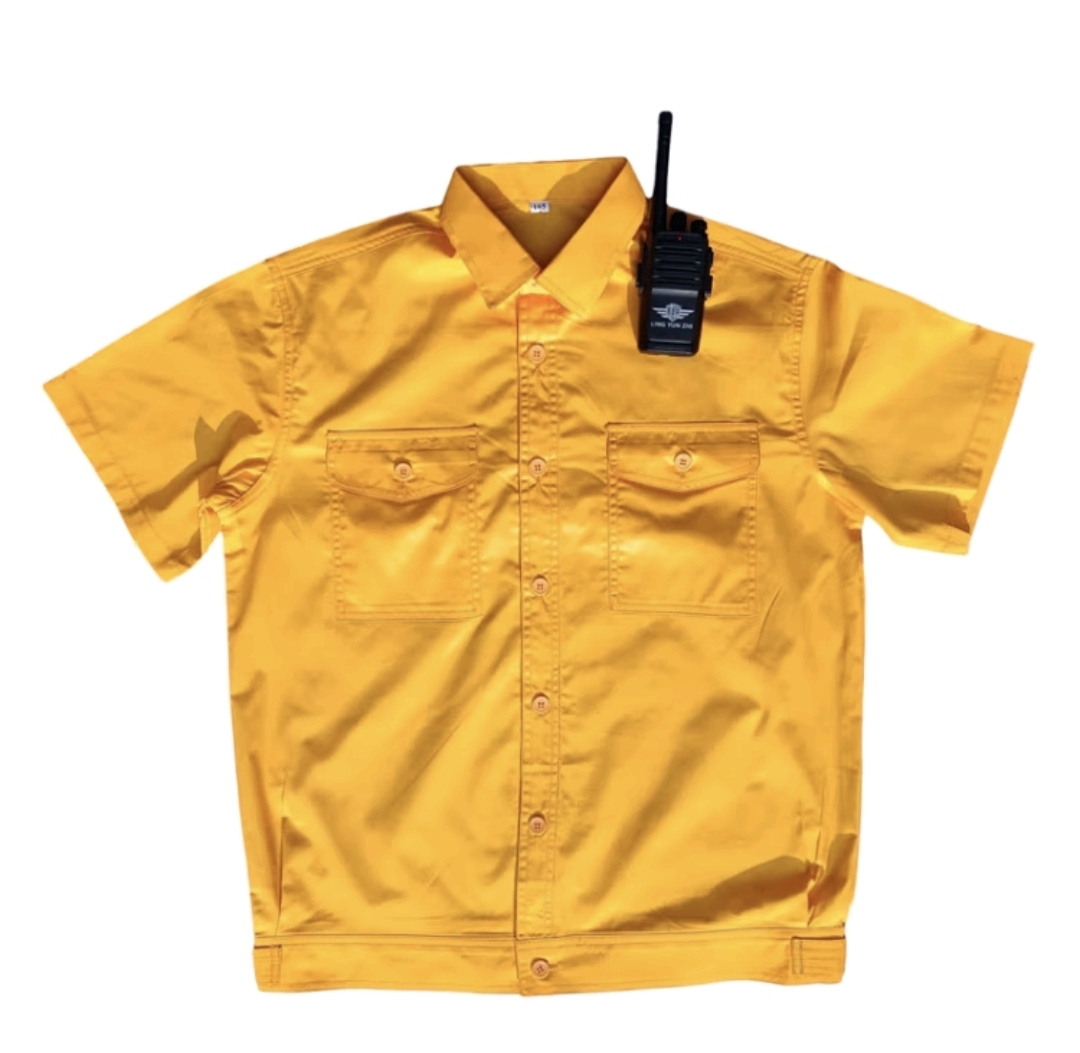 惠铁夏季标志服短袖工作服 翻领 件
