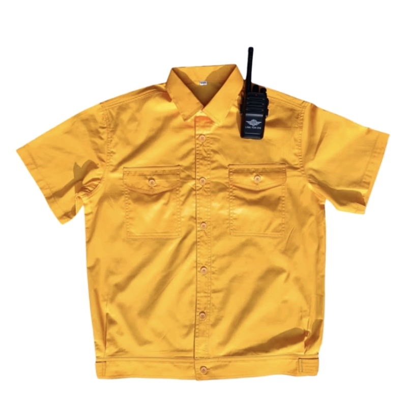 惠铁夏季标志服短袖工作服 翻领 件