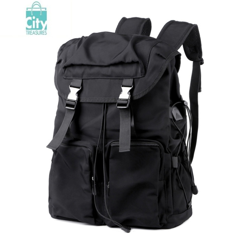 bangdou背包男士工装休闲男生户外女大学生书包大容量旅行包电脑双肩