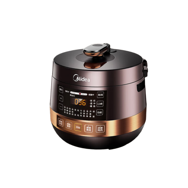 美的(Midea) MY-YL50Easy203 电压力锅 高压锅家用4-6人双胆电饭煲 全自动智能预约70kPa