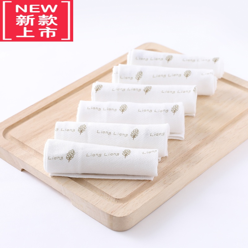 可莉允薄款手帕巾6条装口水巾婴儿手绢纱布宝宝小方巾儿童毛巾