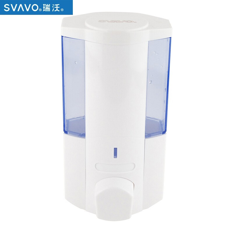 瑞沃 皂液器免打孔手动洗手液盒给皂器 350ml白色 V-5101 一个装