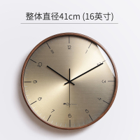 创意钟表北欧挂钟客厅现代纳丽雅简约时钟时尚轻奢挂表 大气挂墙家用 铜面数字款16英寸 其他