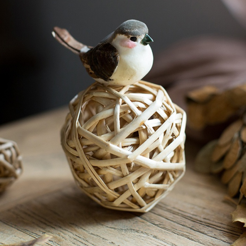 美帮汇柳编球 挂件摆件装饰品 手工艺品 藤球 25cm