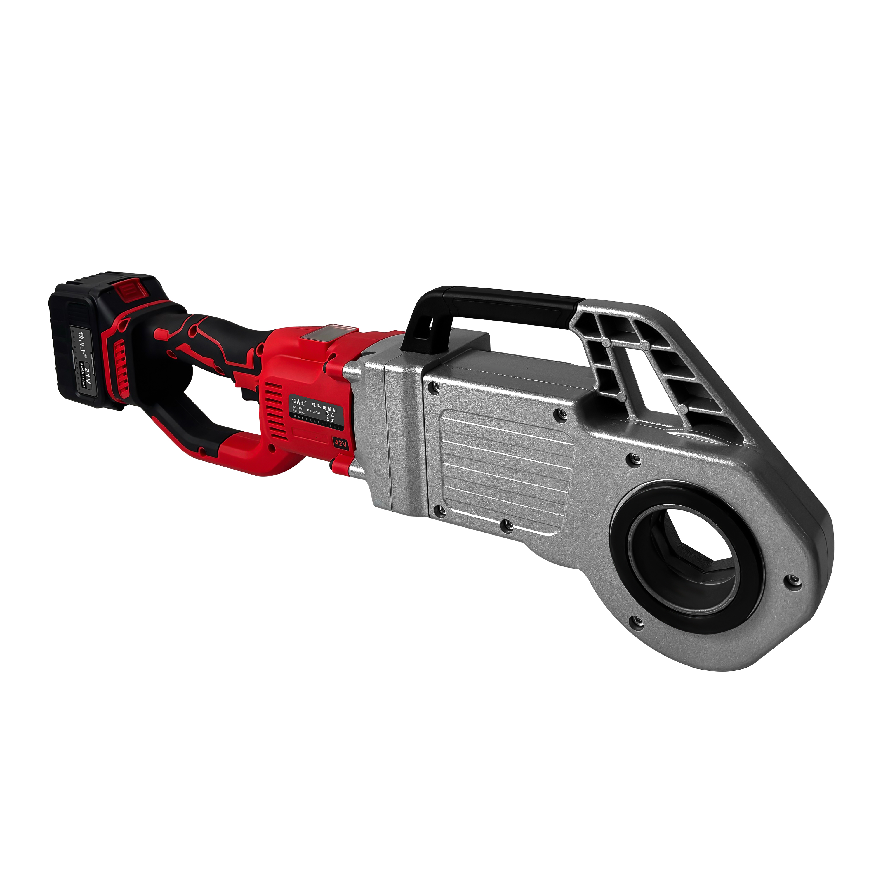 铁吉士 充电式锂电套丝机 快速开牙机 两电一充 套高清大图