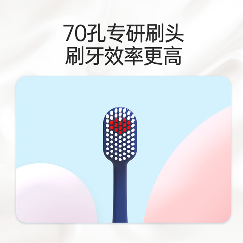 一夫(Eaff) 一井系列牙刷情侣款70孔宽头2支装高清大图