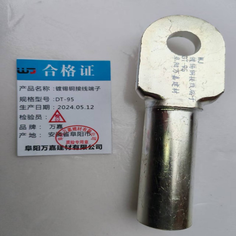 WJ 镀锡铜接线端子DT-95个高清大图