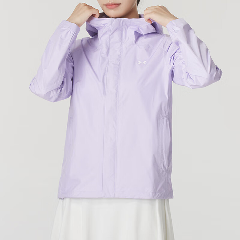 安德玛(Under Armour)外套女上衣新款户外梭织防风运动服时尚休闲透气夹克1374645-515 ZP