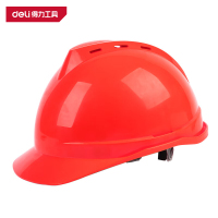 得力（deli）DL525023_PE安全帽 51-62cm 红色 1顶