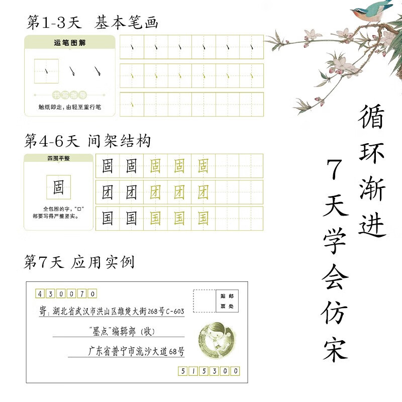 7天学会仿宋 [正版]墨点字帖 7天学会仿宋 荆霄鹏 钢笔硬笔书法字帖 成人速成练字帖 女生字体漂亮公务员硬笔楷书 行楷
