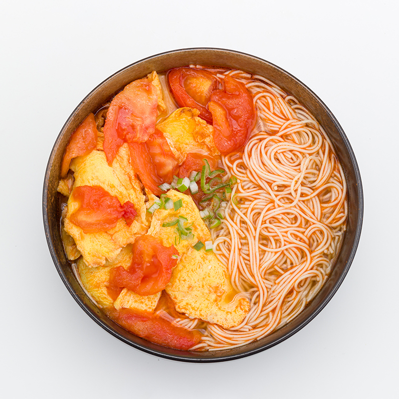 绿卡番茄蛋汤面(手工面) 非油炸 泡面 汤面 方便速食面 整箱装12杯