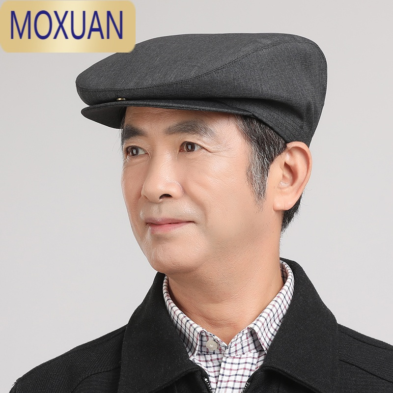 moxuan中老年人帽子男士秋冬季鸭舌前进帽薄春秋老人爷爷老头休闲爸爸