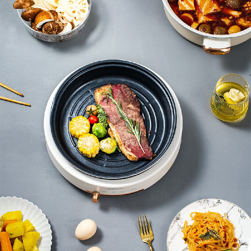 大宇(DAEWOO)家用分体式 电火锅 电煮锅宿舍学生电热火锅DYHG-505 (彩邮外)!高清大图