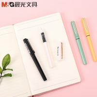 晨光(M&G)直液式中性笔可替换笔芯可换囊签字笔0.5黑色走珠笔红笔替芯