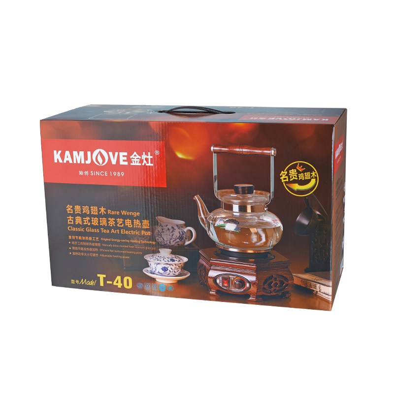 KAMJOVE/金灶 T-40加厚玻璃电热水壶煮茶壶茶艺功夫茶具养生壶 电水壶 热水壶 家用烧水壶 茶壶 0.8L开水壶高清大图