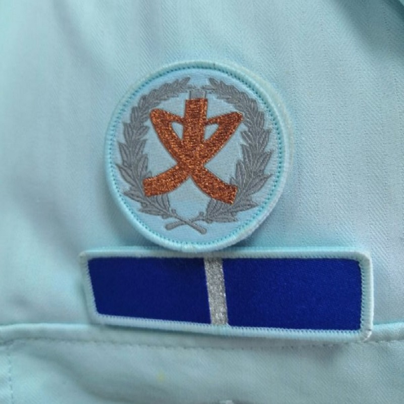 文职作训服胸标