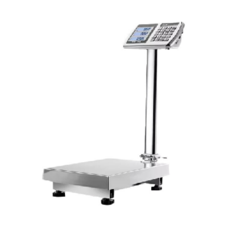 松润加厚304不锈钢电子秤商用台秤300kg精准称重防水电子称充电式 LED显示 精度100g