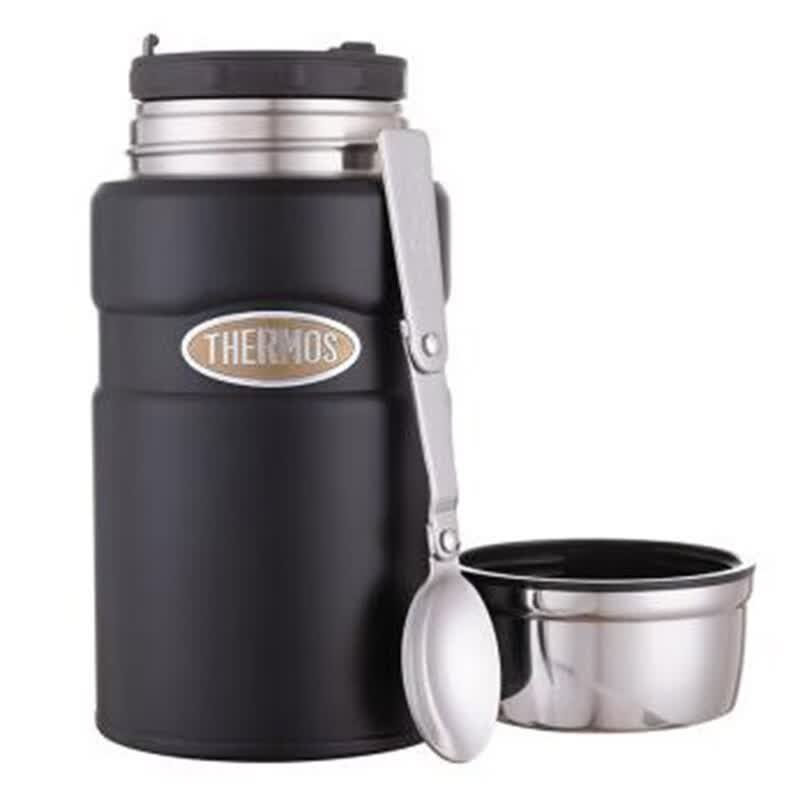 膳魔师(THERMOS)焖烧杯保温杯内胆316不锈钢焖烧罐720ML黑色 TCLF-720S-MBK高清大图