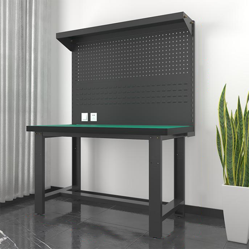 鑫金虎 防静电工作台车间流水线操作台工厂维修检验桌重型钳工台 单桌+双挂板1.8m高清大图