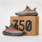 UYEEZY运动户外阿迪同款减震运动2022新款灰桔超酷潮流设计跑鞋厚底情侣椰子350运动鞋