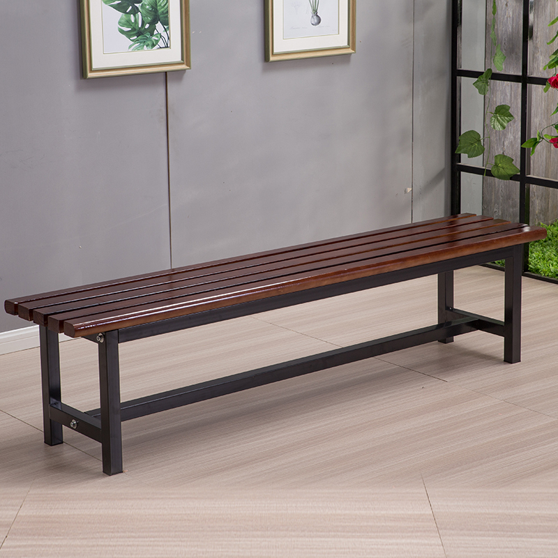 健身房换鞋凳长条凳实木浴室休息椅更衣室长条凳公园户外长椅