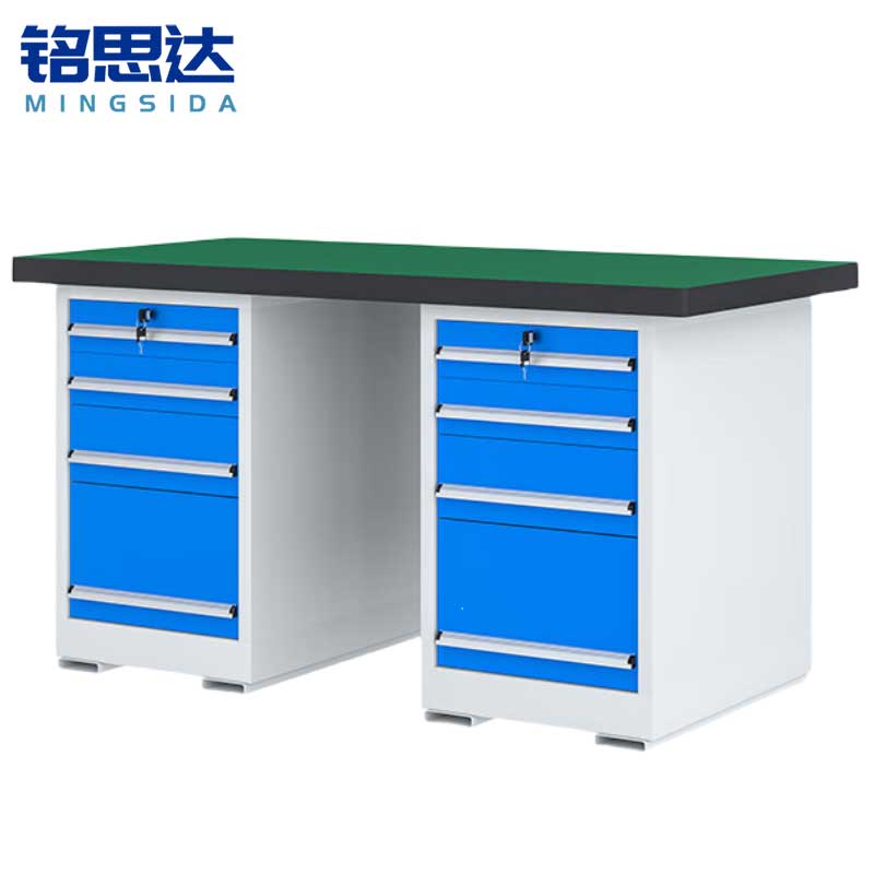 铭思达重型钳工操作台2.1米双四抽张高清大图