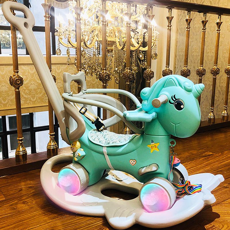 木马儿童摇马两用小推车摇椅音乐多功能婴儿宝宝玩具塑料摇摇马报价