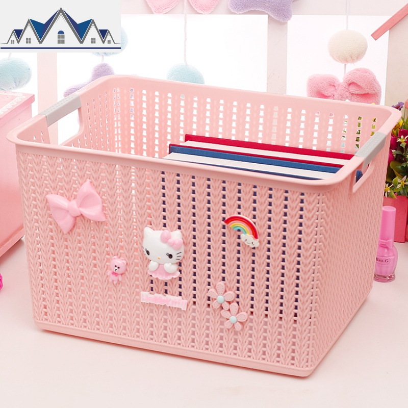 创意卡通居家食品收纳篮衣柜收纳筐厨房桌面浴室收纳盒 三维工匠