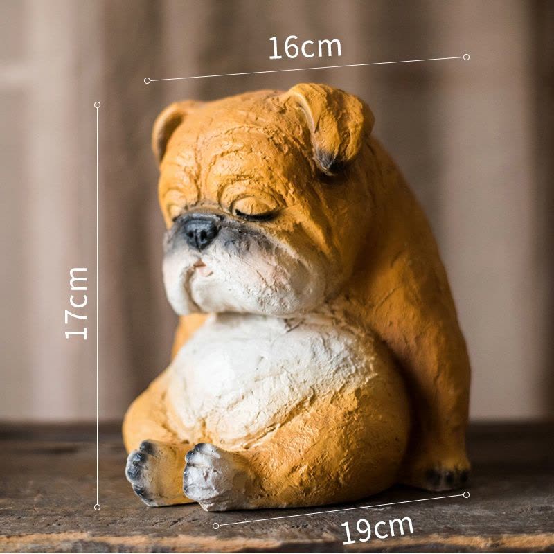 家柏饰(CORATED)瞌睡萌宠树脂摆件 狗狗 考拉树懒甜蜜情人节杂货花园 瞌睡小黄图片