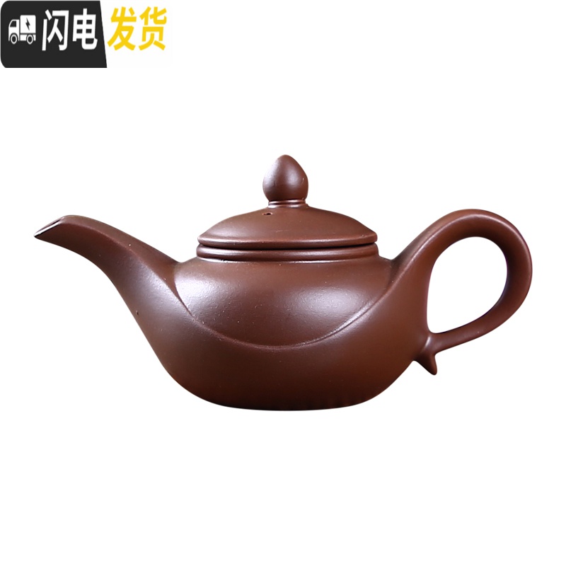 三维工匠宜兴朱泥紫砂壶单壶手工功夫茶壶陶瓷过滤小号茶壶西施壶泡茶茶具 棕色六角壶140高清大图
