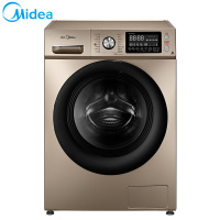 美的（Midea）MD100-1453DG 洗烘一体全自动 滚筒变频家用洗衣机 桶自洁 空气10公斤大容量静音节能 金色