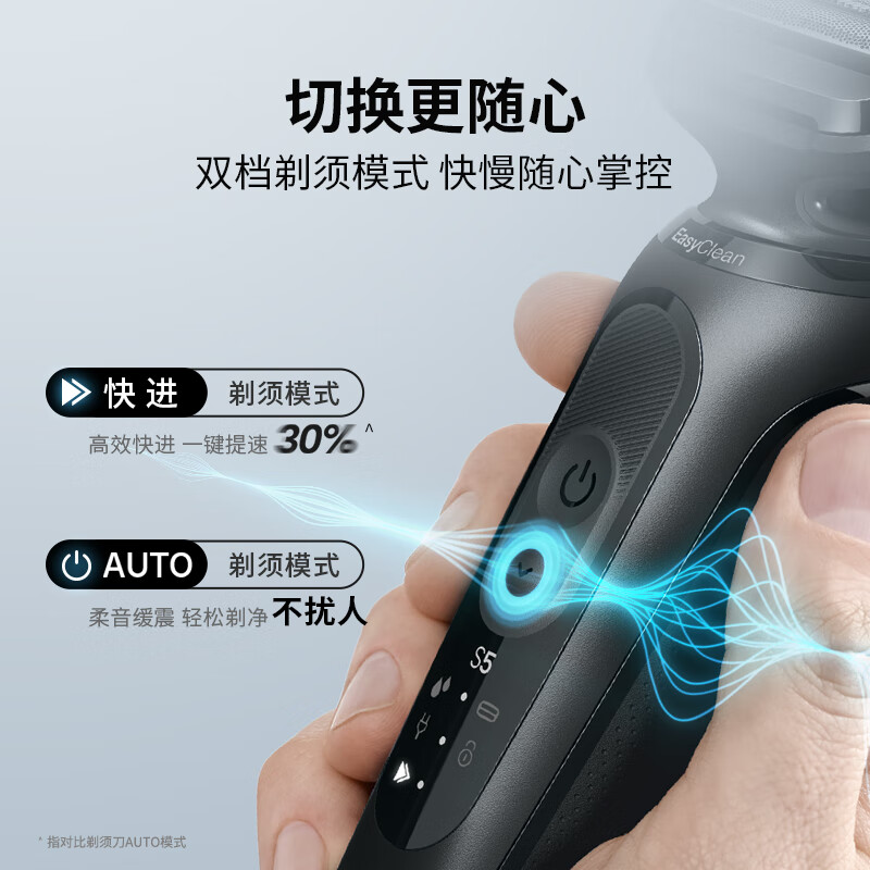博朗(BRAUN)5系Pro整机原装德国进口电动剃须刀 52-N1200s全身水洗刮胡刀 送礼送爱人(线下同款)博朗高清大图