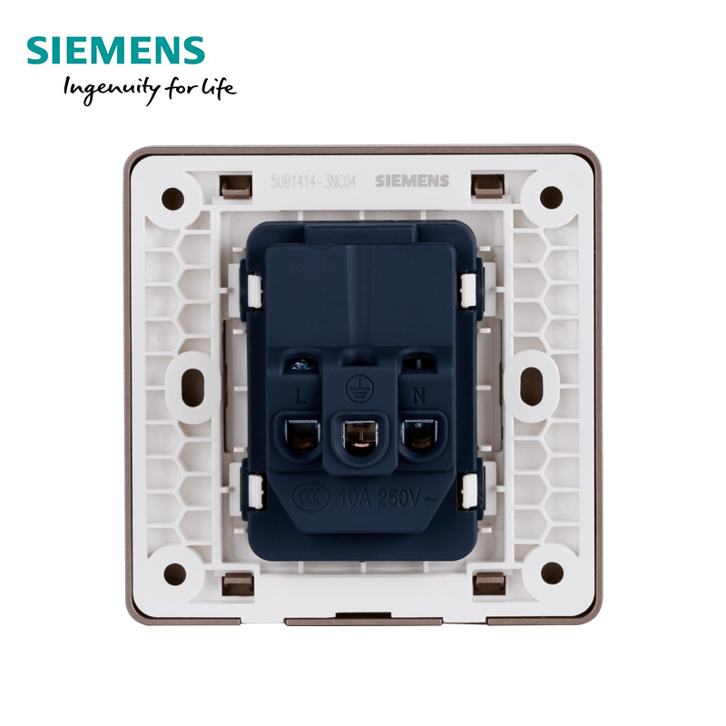西门子(SIEMENS)开关插座面板致典曦金褐86型五孔USB空调16A 电源插座墙壁暗装
