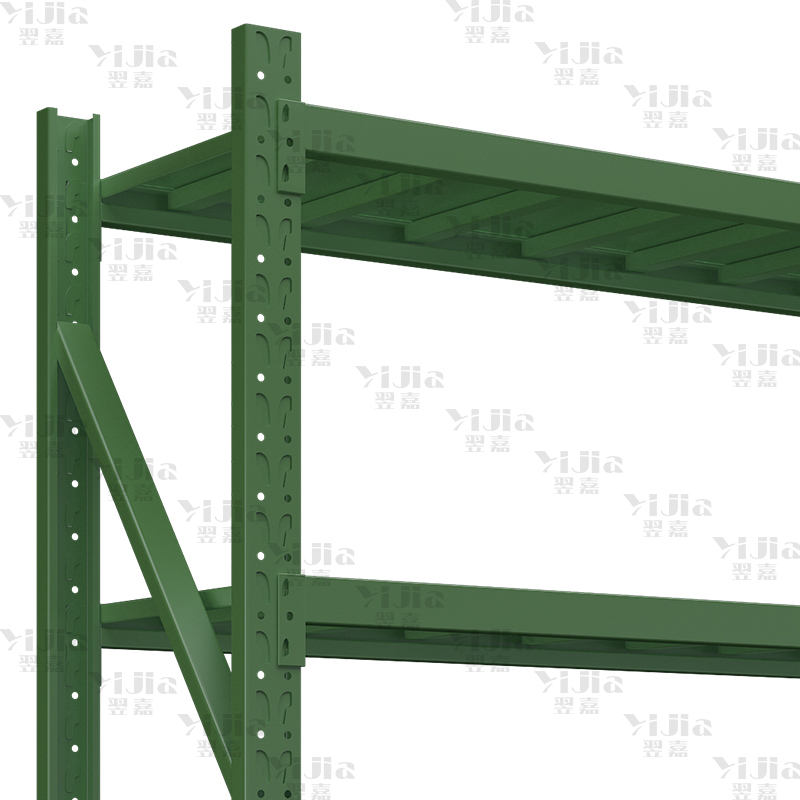 翌嘉 仓储货架库房置物架中型货架军绿色主架1500*500*2000mm/200kg