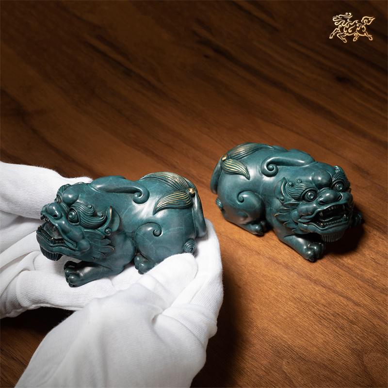 美帮汇全铜摆件 《貔貅之财源滚滚(一对)》铜工艺品 家居饰品高清大图