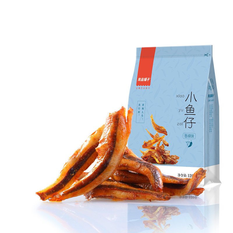 良品铺子小鱼仔120g香辣味 即食小鱼干水产海味休闲解馋零食 香辣味 120g*2