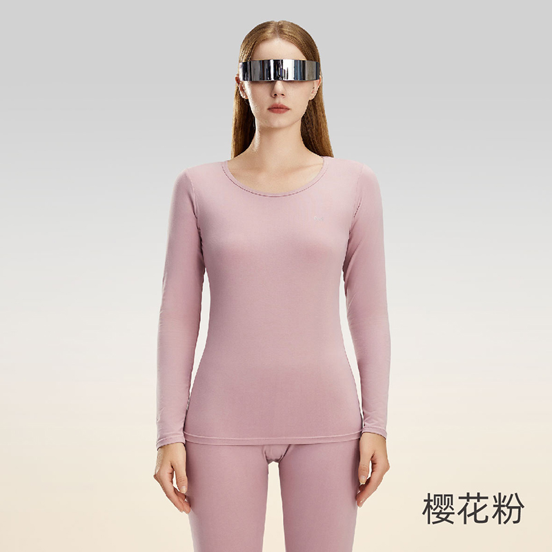 猫人长绒棉保暖内衣女士青少年秋衣秋裤男士套装纯棉打底衫女秋冬高清大图