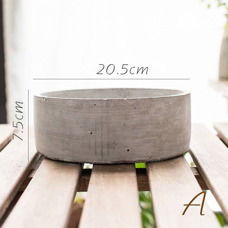 家柏饰(CORATED)多面体几何混凝土花盆花器花篮现代简约花园装饰桌面装饰 B小圆矮柱 中图片