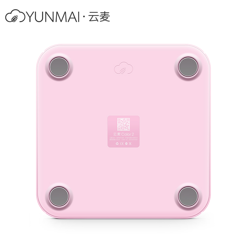 云麦(YUNMAI)好轻Color2智能家用体脂秤樱花粉 29项身体数据测量 精准测体脂称体重 钢化玻璃材质 重量1.7KG高清大图
