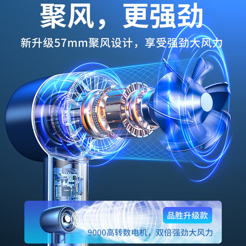 品胜 迷你手持小风扇 便携立式USB桌面风扇 持久续航2000毫安可充电风扇 学生宿舍办公室暗夜绿高清大图