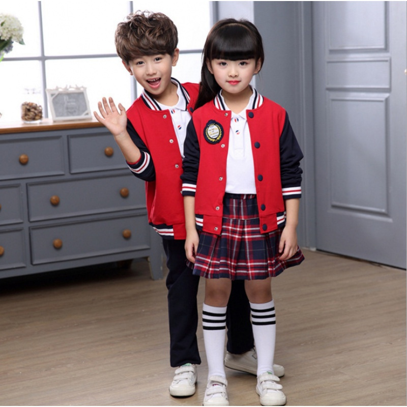 幼儿园园服春秋校服小学生纯棉儿童班服英伦棒球服男女童运动套装