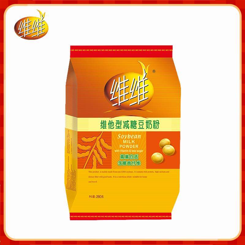 维维 减糖豆奶粉280g/袋 豆浆粉速溶早餐代餐营养健康代餐多维学生高清大图