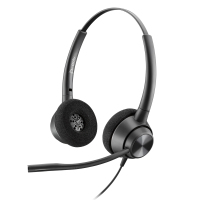 缤特力(Plantronics)EncorePro 320 双耳头戴式电脑办公耳机 话务客服降噪耳麦(USB直连电脑带线