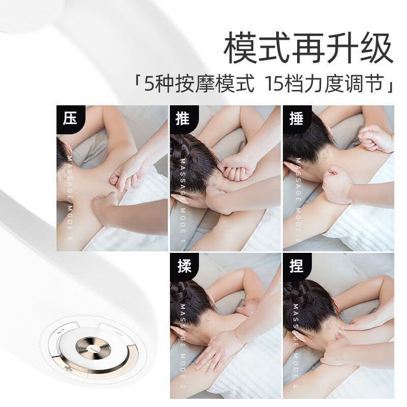 PGG 颈椎按摩仪办公室护颈仪按摩器 电脉冲恒温热敷 D16尊享带贴片 粉色高清大图