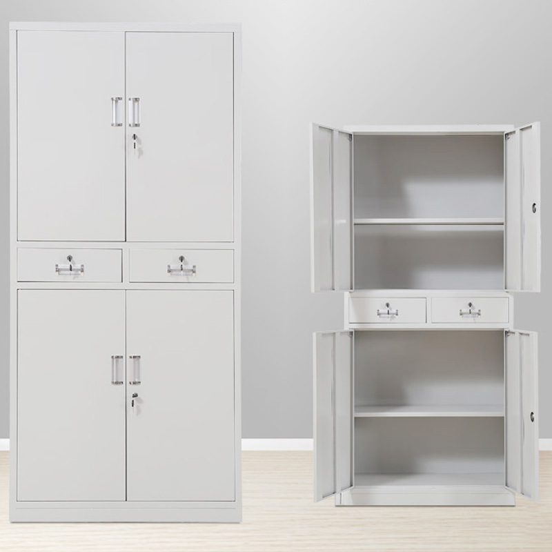 日盛达仁 立式玻璃双开门文件柜 板材厚度0.7mm高清大图