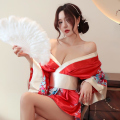 长夜漫漫情趣内衣日系和服免脱透视性感睡衣纯欲激情制服套装1306PKpc 均码(80-120斤) 黑色