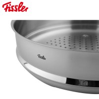 菲仕乐(fissler)锅具套装 TZ00000876 多层钢32厘米双柄中式炒锅 配蒸屉 汤锅精致刀具套组