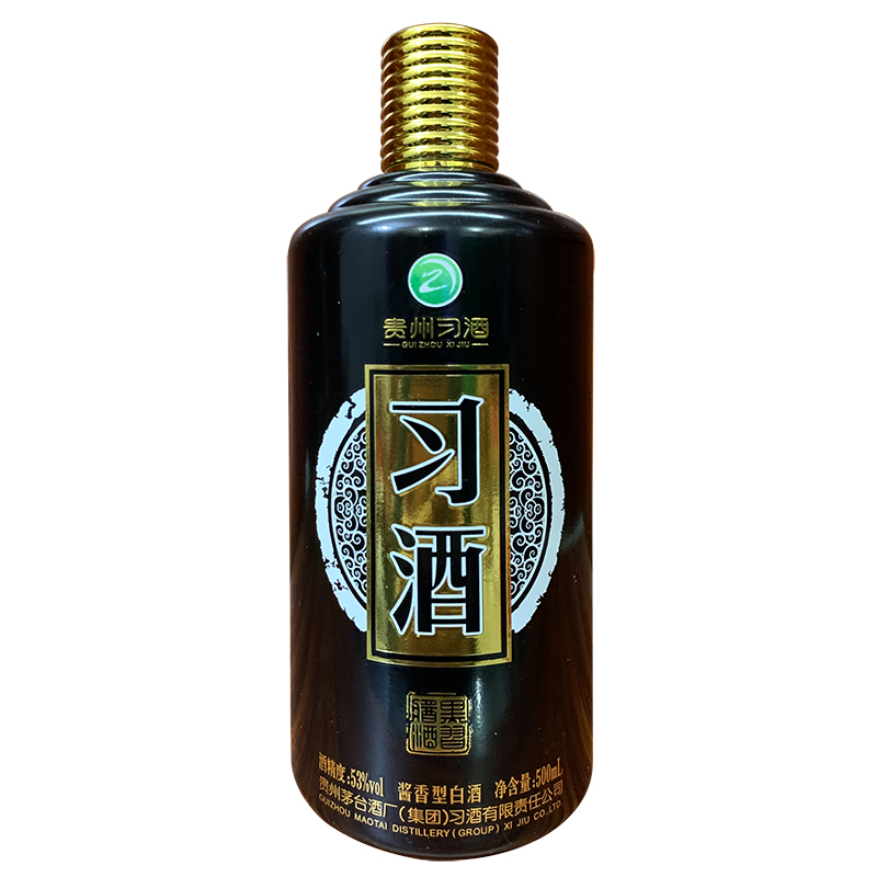 融汇老酒 53度习酒 黑金 酱香型500mlx1瓶 2019年
